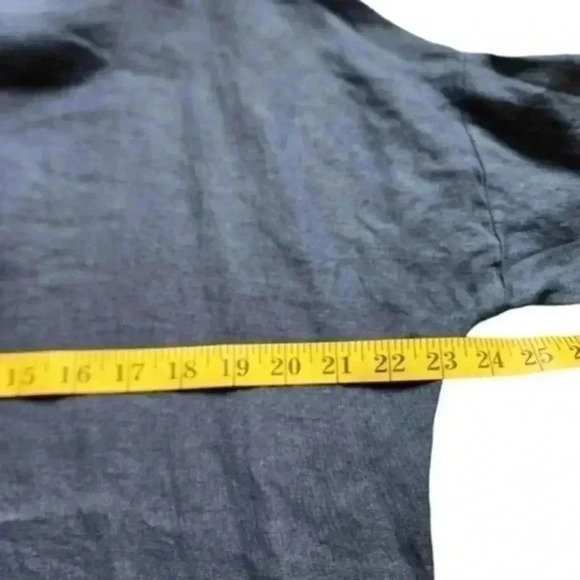 Linen Fairytales Tunic Top Whimsigpth Navy Blue Boat Neck Solid Women's Small - Picture 12 of 14